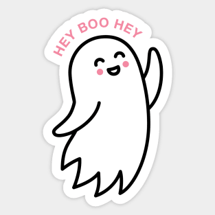 Cute Ghost - Hey boo hey! Sticker